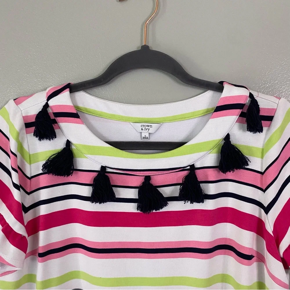 Crown&Ivy Watermelon Stripe Dress - Picture 2 of 7